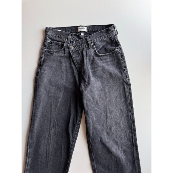 AGOLDE Criss Cross Savage Vintage Black High Rise Loose Boyfriend Jeans, Size 27 - Picture 6 of 14